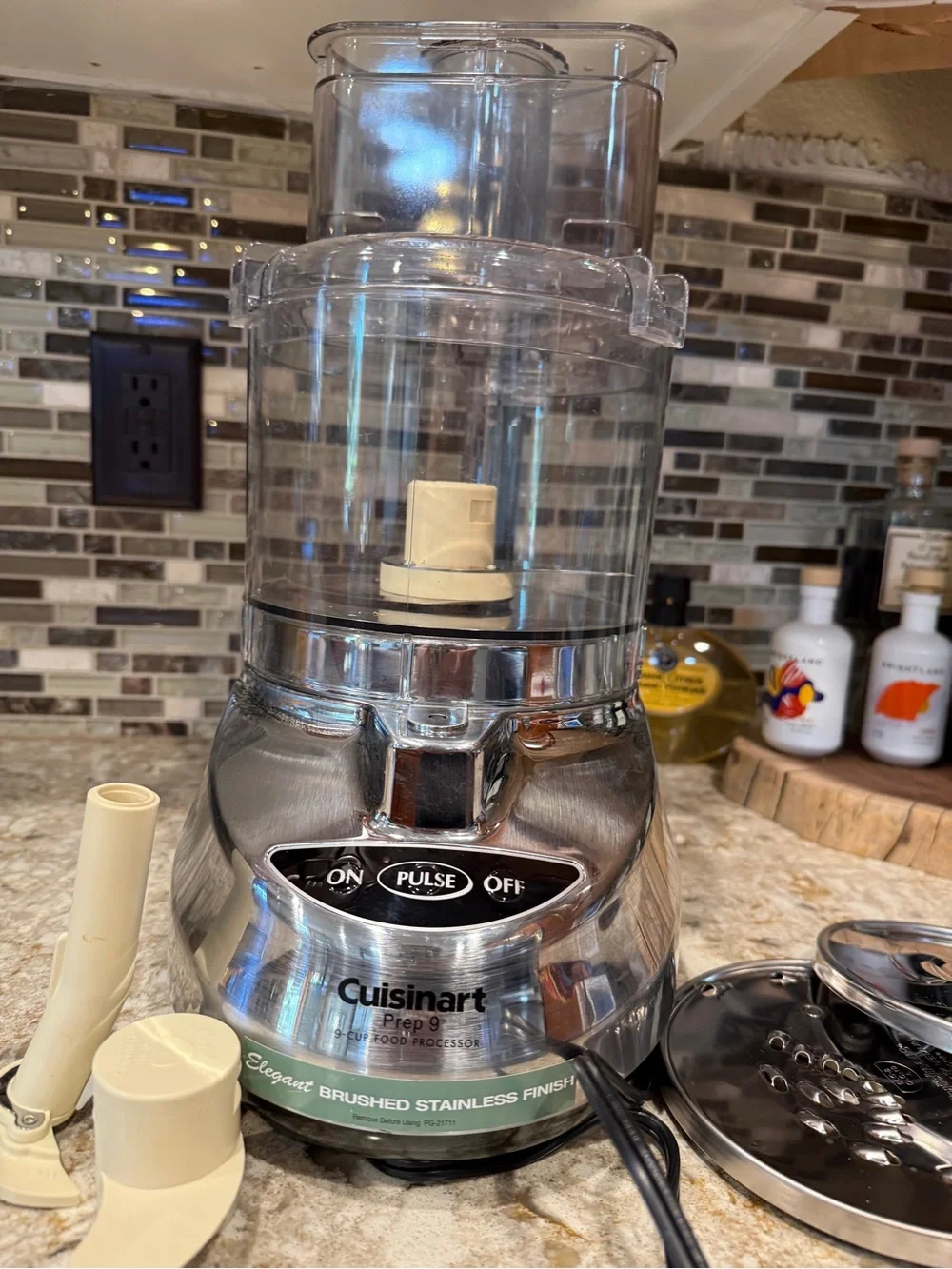 Cuisinart Brushed Stainless Steel Food Processor with Clear Work Bowl